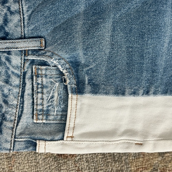 Altar’d State Vervet Color Block High Rise Jeans with Raw Hem - Picture 5 of 13